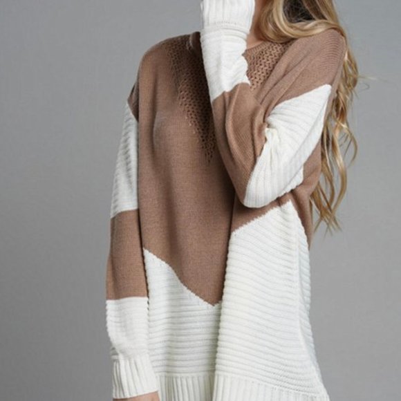 Camel Patchwork Sweater - Picture 2 of 5